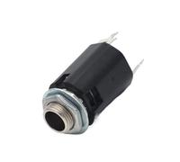 Accessori per strumenti per chitarra Accessori Per Chitarra Spina 6.35 In Plastica Nera Nessun Jack Per Pickup Con Perno Di Coda Può Essere Saldato A Filo