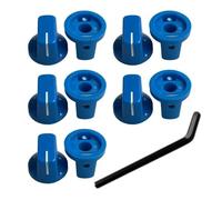 Accessori per strumenti per chitarra Manopole Di Controllo Del Potenziometro Per Chitarra Elettrica Da 10 Pezzi Manopole Del Pedale Degli Effetti Alberi Da 6,35 Mm(Blue)