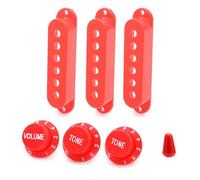 Accessori per strumenti per chitarra Parti Di Chitarre E Bassi Coperchio Pickup Con Punta Per Interruttore Polo 48/50/52mm Per Pickup Single Coil Coperchio Pickup Per Chitarra ST In Plastica(Red)