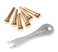 Accessori per strumenti per chitarra Perni Per Ponte Per Chitarra 6 Pezzi Puntali In Ottone Per Chitarra Acustica Con Perno Per Ponte Per Chitarra