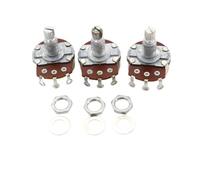 Accessori per strumenti per chitarra Potenziometri Per Chitarra 3 Pezzi A250K Potenziometri Ad Albero Diviso Potenziometri Di Controllo Interruttore Tono Audio(A500K Chrome)