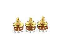 Accessori per strumenti per chitarra Potenziometri Per Chitarra 3 Pezzi A250K Potenziometri Ad Albero Diviso Potenziometri Di Controllo Interruttore Tono Audio(A250K Gold)