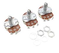 Accessori per strumenti per chitarra Potenziometri Per Chitarra 3 Pezzi A250K Potenziometri Ad Albero Diviso Potenziometri Di Controllo Interruttore Tono Audio(B250K Chrome)