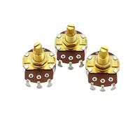 Accessori per strumenti per chitarra Potenziometri Per Chitarra 3 Pezzi A250K Potenziometri Ad Albero Diviso Potenziometri Di Controllo Interruttore Tono Audio(B250K Gold)