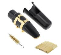 Accessori per Strumenti Sassofono Kit bocchino per sassofono contralto da 36 pezzi con bocchino Ance Cuscini Cuscinetti Pennello Set completo parti
