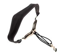 Accessori per Strumenti Sassofono Parti Della Cintura Per Il Collo Del Sassofono Regolabile In Pelle Con Doppia Tracolla Per Sassofono Regolabile (Color : Bk)