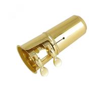 Accessori per Strumenti Sassofono Tappo Per Boccaglio Per Sassofono Contralto Tenore Legatura In Metallo Intagliato Bocchino In Ottone Placcato Oro Protettivo (Color : Alto)