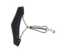 Accessori per Strumenti Sassofono Tracolla Per Sassofono Più Cinturino In Cotone Tracolla In Pelle Sax Con Fibbia In Metallo Accessori Per Tracolla Anticaduta (Color : BK)