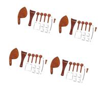 Accessori per strumenti violino 4X A Natural Jujube Wood 4/4 Parti Di Violino Accessori Set Di Accordatura Fine, Mentoniera, Corde, Chiodo Della Coda