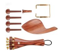 Accessori per strumenti violino Accessori In Legno Di Giuggiola Per Violino 4 Set Da 4 Pezzi Incluso Pannello Con Cordino, Picchetti, Mentoniera, Chiodi Per Coda, Strumento Musicale