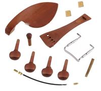 Accessori per strumenti violino Accessori Per Violino In Legno 4/4 Data, Picchetti, Piastra Di Trazione, Corda Per Coda, Mentoniera, Viti Anteriori E Posteriori Argentate Con Sughero