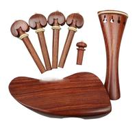 Accessori per strumenti violino Forma Parti Di Violino Accessori 4/4 Pioli Di Violino Mentoniera Cordiera Puntale Palissandro Marrone Colo