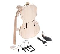 Accessori per strumenti violino Kit Violino In Bianco Incompiuto Fai-da-te Violino Acustico In Legno Naturale Con Top In Abete E Manico Posteriore In Acero Accessori Giuggiola In Ebano (Color : Ebony