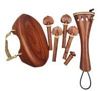 Accessori per strumenti violino Set Di Accessori Per Violino A Grandezza Naturale In Palissandro Pronto Per L'uso Con 4/4 Pioli, Cordiera, Mentoniera, Morsetto Dorato (Color : Violin parts 1)