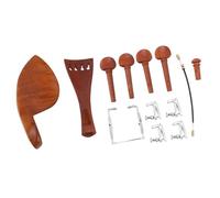 Accessori per strumenti violino Un Set Di Accessori Per Violino 4/4 In Legno Naturale Di Giuggiola, Accordatura Fine, Mentoniera, Corde, Chiodo Di Coda, Corda Di Coda, Vite