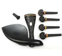 Accessori per strumenti violino Un Set Di Accessori Per Violino Incisi Parte Pioli Cordiera Mentoniera Puntale Finetuner Coda Gut Morsetto (Color : Violin parts 2)