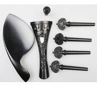 Accessori per strumenti violino Un Set Di Accessori Per Violino Incisi Parte Pioli Cordiera Mentoniera Puntale Finetuner Coda Gut Morsetto (Color : Violin parts 1)