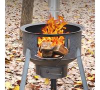 Accessori per Stufa a Legna Disponibili, Kit Canna fumaria per Stufa a Legna, Stufa a Legna Portatile per Campeggio, Ideale per Cucinare e riscaldarsi in Ambienti Selvaggi (43 * 60 cm) (Un Solo c