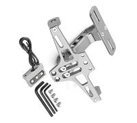 Accessori per targhe Moto Targa Supporto Moto Coda Luce Posteriore Staffa Per CFMOTO 250SR NK250 150 400 650GT MT 700CLX(Gris)