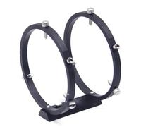 Accessori per telescopi Supporto for anelli guida a 6 punti da 42 mm, 50 mm, 65 mm, 80 mm con mini piastra da 100 mm, telescopio astronomico Oculare per telescopio(124 with screw hole)