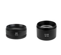 Accessori per telescopi WD165 0,3X 0,5X 0,7X 1X 1,5X 2,0X Obiettivo ausiliario Barlow Filettatura M48mm for microscopio binoculare stereo con zoom Oculare per telescopio(2X 0.7X)