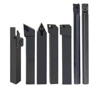 Accessori per Torni Set di utensili per tornitura da 10/12/16 mm MGEHR SDJCR SDNCN SCLCR SER SNR Barra alesatura per tornio con inserto in carburo 7 pezzi Supporto taglio CNC(16MM SET 2)
