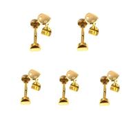 accessori per violino 1 pezzo/5 pezzi violino 1/4 1/2 3/4 4/4 diviso mentoniera morsetto vite argento/BK/oro mentoniera vite chiave parti di utensili e accessori (Color : Gold3)