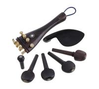 Accessori per violino 4/4 3/4 1/2 1/4 Cordiera In Ebano Nero Mentoniera 4 Pezzi Peg Puntale Accordatori Fini Per Parti Di Violino Elettrico Acustico 4/4 SET(1/2)