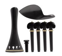 Accessori per violino 4/4 Accessori Per Violino In Ebano Set Di Quattro Pezzi Cordiera Perno Per Mentoniera Perno Per Coda Accessori Per Strumenti A Corda