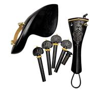 Accessori per violino 4/4 con vite mentoniera coda piolo ebano palissandro (3)