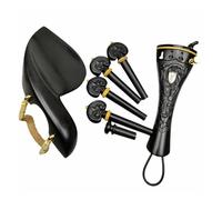 Accessori per violino 4/4 con vite mentoniera coda piolo ebano palissandro (4)