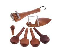 Accessori per violino 4/4 Giuggiola Legno Violino Viti Positive E Negative Regolazione Fine Cordiera Mentoniera Perni Per Corde Set Completo Di Parti