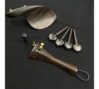 Accessori per violino 4/4 Violino Ebano Accessori Mentoniera Asse Pianoforte Tavola Corde Coda Post Con Corda Coda Micro(Black 1-set-b)