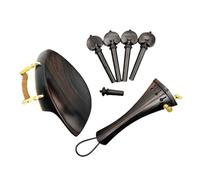 Accessori per violino 4/4 Violino Ebano Palissandro Legno Giuggiola Set Completo Di Accessori Nuova Mentoniera Asse Pianoforte String Board Perno Coda(D)