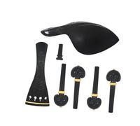 Accessori per violino 4 Pz Violino Ebano In Rilievo Accessori Set Pull Chord Piastra Mentoniera Coda Chiodo Accordo Asse Per 4/4 3/4 Violino