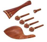 Accessori per violino 7 Pz/set 3/4 4/4 Mentoniera Cordiera Tunning Pioli Puntale In Legno Di Palissandro Intarsiato Bosso Di Ricambio Accessori Per Violino