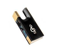 accessori per violino Accessori per arco e stelo per violino, libreria terminale in materiale ebano, modello di nota musicale Accessori per arco e stelo per violino intarsiato con conchiglia bianca