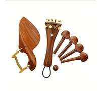 Accessori per violino Accessori per violino Set completo di accessori in palissandro rosso Pioli/talpost/stringer/mentoniera con corda di coda Regolazione fine4/4(B)