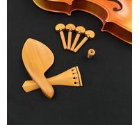 Accessori per violino Accessori Per Violino/viola Set Completo Di Accessori In Legno Di Bosso Pioli/cordiera/mentoniera/perno 4/4 Accessori(A)