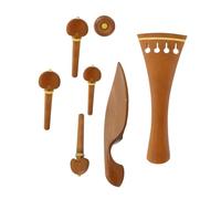Accessori per violino Accessori Professionali Per Violino Set Di Quattro Pezzi In Legno Di Giuggiola 4/4 (piastra Di Coda+chiodo Di Coda+perno Per Corda+mentoniera)