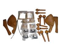 Accessori Per Violino Per Principianti 2 Set Di Cordiera In Legno Bosso Per Violino Mentoniera E Accordatori Fini