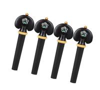 accessori per violino per principianti 4 Pz Pioli Di Violino Intagliato Guscio Di Ebano Pioli Di Violino Accordatori Manopole Foro Aperto Accessori Per Violino(Shell)