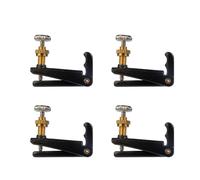 accessori per violino per principianti 4PCS Violino Fine Accordatori In Lega Di Nichel Argento Cordiera Accordatori Per 3/4 4/4 Violino Bulid Riparazione Che Fanno Parti(Black)