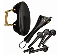 Accessori Per Violino Per Principianti Forma Accessori Per Violino Parti Kit Di Raccordi Set Pioli Cordiera Puntale Mentoniera Con Vite Della Staffa Bloccaggio(Ebony wood 2)