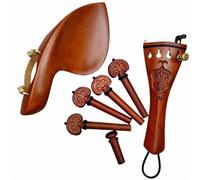 Accessori Per Violino Per Principianti Il Set Di Accessori Per Violino Comprende Parti Splendidamente Incise Piroli Cordiera E Mentoniera(Parts with hardware6)