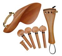 Accessori Per Violino Per Principianti Kit Per Violino In Legno Di Giuggiola Accessori Picchetti Cordiera Gut Mentoniera Con Morsetto Finetuner(3/4)