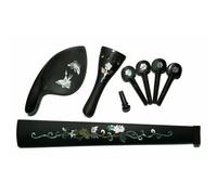 Accessori Per Violino Per Principianti Set Completo Di Parti Ricambio Per Violino Tastiera Collo Mentoniera Cordiera Piroli E Puntine(5)