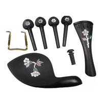 Accessori Per Violino Per Principianti Set Completo Di Parti Ricambio Per Violino Tastiera Collo Mentoniera Cordiera Piroli E Puntine(7)