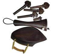 Accessori Per Violino Per Principianti Set Di Accessori Per Violino Pronto Alluso In Ebano Naturale Incl Piroli Cordiera Mentoniera Con Viti Bloccaggio(2)