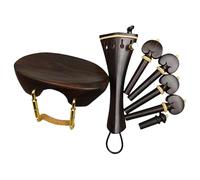 Accessori Per Violino Per Principianti Set Raccordi Per Violino Nice Grain Legno Di Ebano Fidder Accessori Pioli Cordiera Puntale Mentoniera Con Staffa(12)